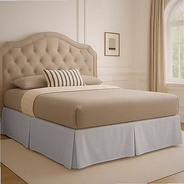 16" Drop Luxury Bed Skirt Solid Microfiber Pleated Premium Tailored Dust Ruffle