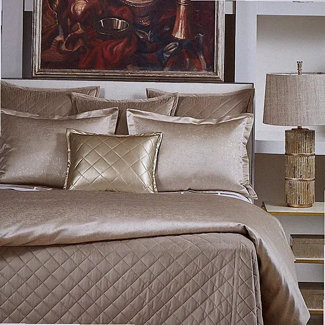 Aura Duvet Cover Set 100% Polyester 3 Piece in Champagne - King/Queen