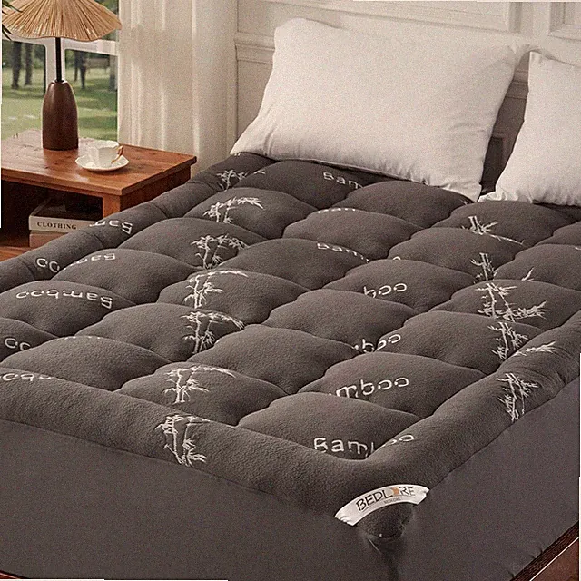 Bamboo Viscose Queen Mattress Topper - Soft Pillow Top for Back Pain Relief