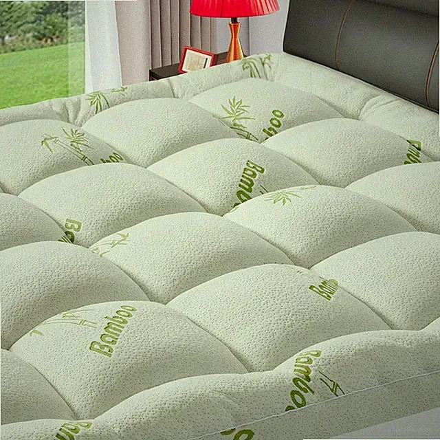 Bamboo Viscose Short Queen RV Mattress Topper for Back Pain, Extra Thick Pad
