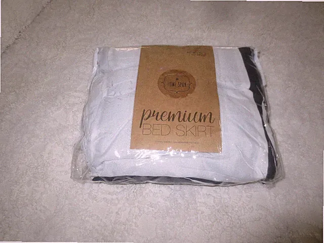 NIP Home Spun QUEEN Premium BED SKIRT - NAVY - 60"W x 80"L w/14" Drop