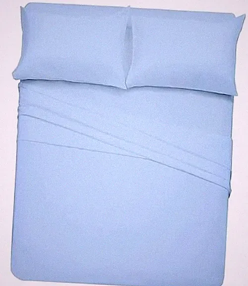 RV/Short Queen Sheet Set, Camper Queen Short Queen (60 in x 75 in) Light Blue