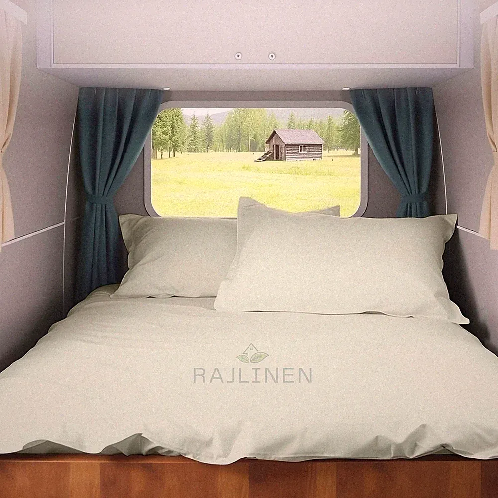 Short Queen RV Camper Sheet Set (60x75) – 100% Egyptian Cotton, Soft & Coo