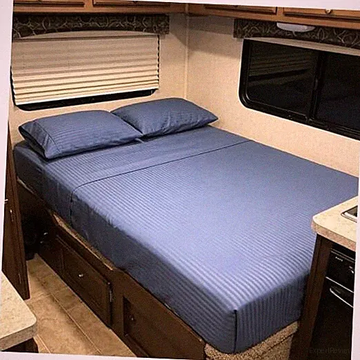 Striped RV Short Queen Sheets Set for 60 x 75 Camper RV Short Queen 60x75 Navy