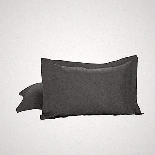 Today’s Home Tailored Bed Pillow Shams, Cotton Blend Design, Standard Gray