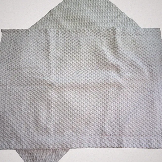 Waffle Textured White Cotton Blend Pillow Shams Envelope Closure Set of 2 Standa
